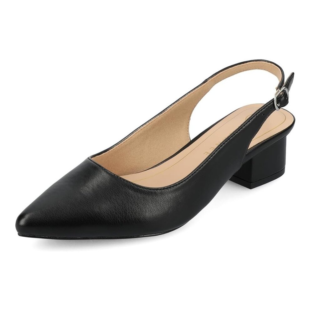 NiB Journee Women's Sylvia Pump Evening Heels Black Size 7.5 M $80 RY1371